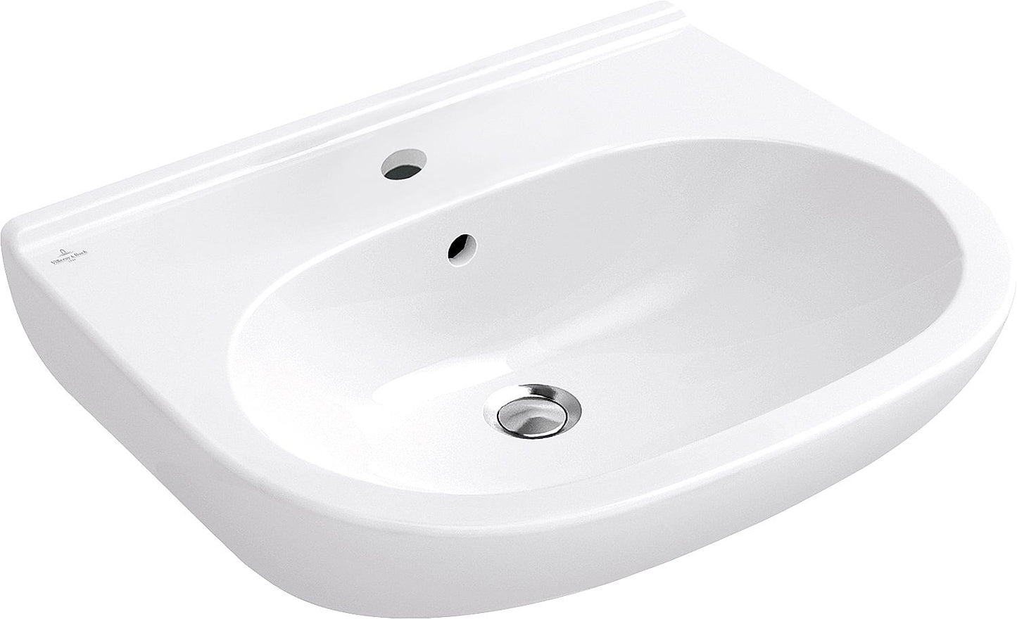 Lavabo V+B O.Novo avec trop-plein, 650 x 510 mm, blanc