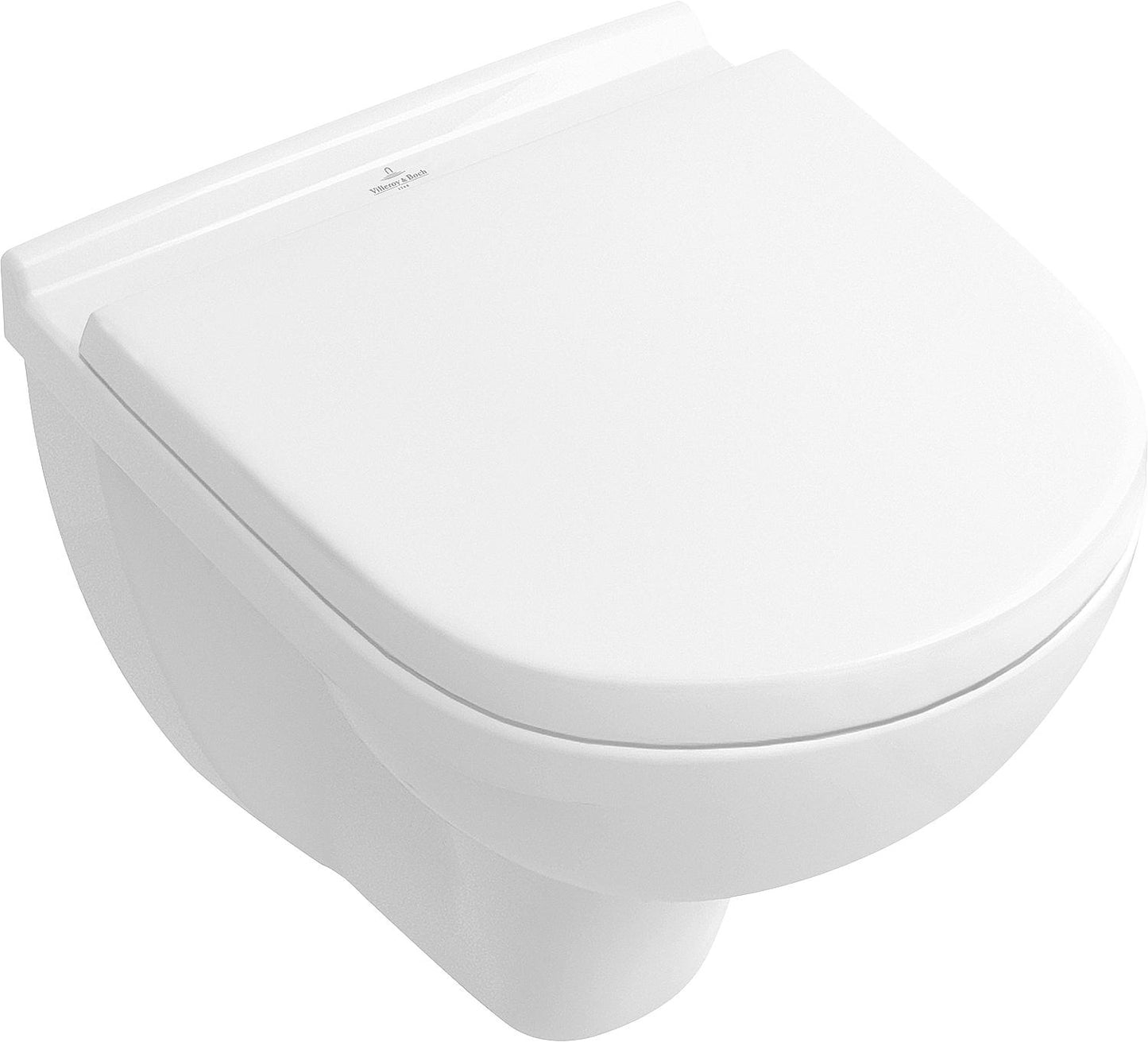 Combi-Pack V+B O.Novo wall-hung, deep-flush toilet compact + soft-close toilet seat, white