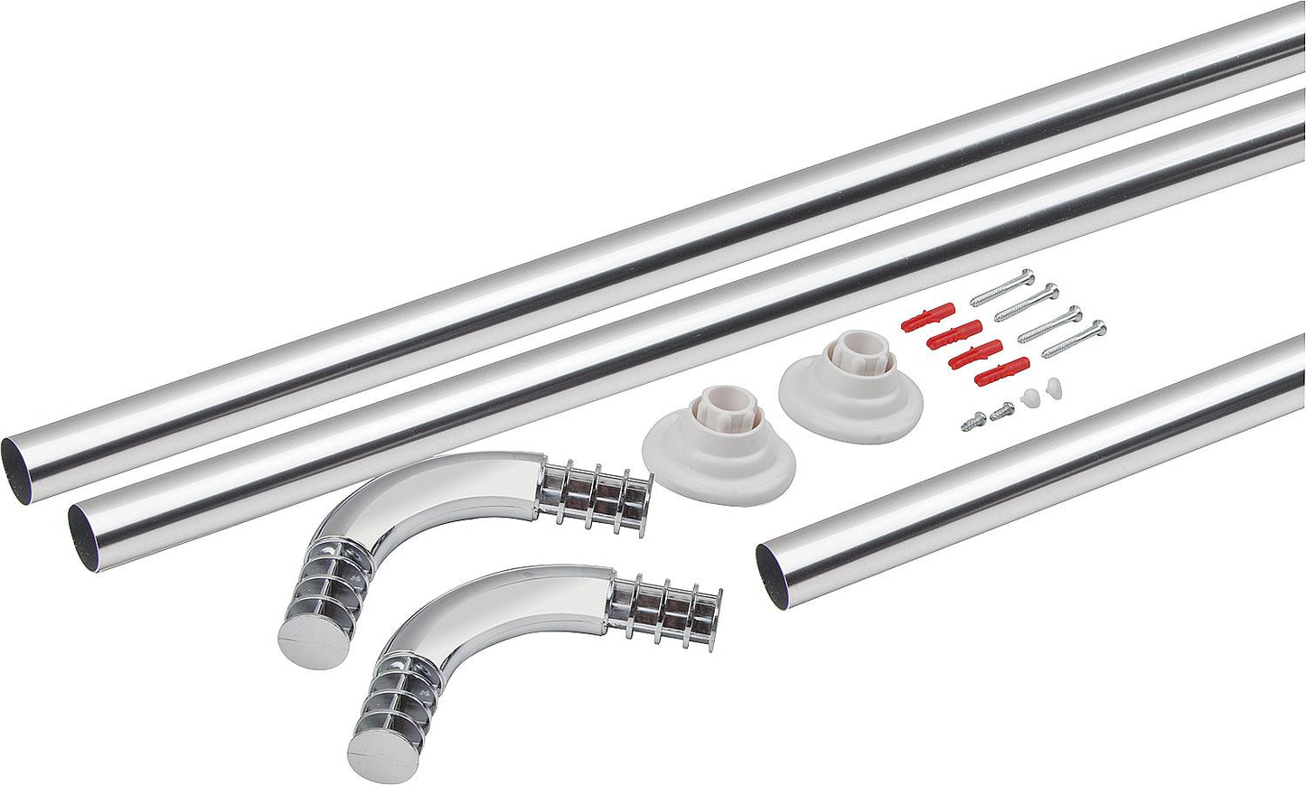 Tige universelle ESOM 25 mm chromée, pour 900x800x900 ou 900x900 ou 750x1700, peut être raccourcie