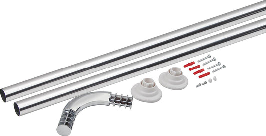 ESOM angle bar 25 mm chrome 900x900 mm can be shortened