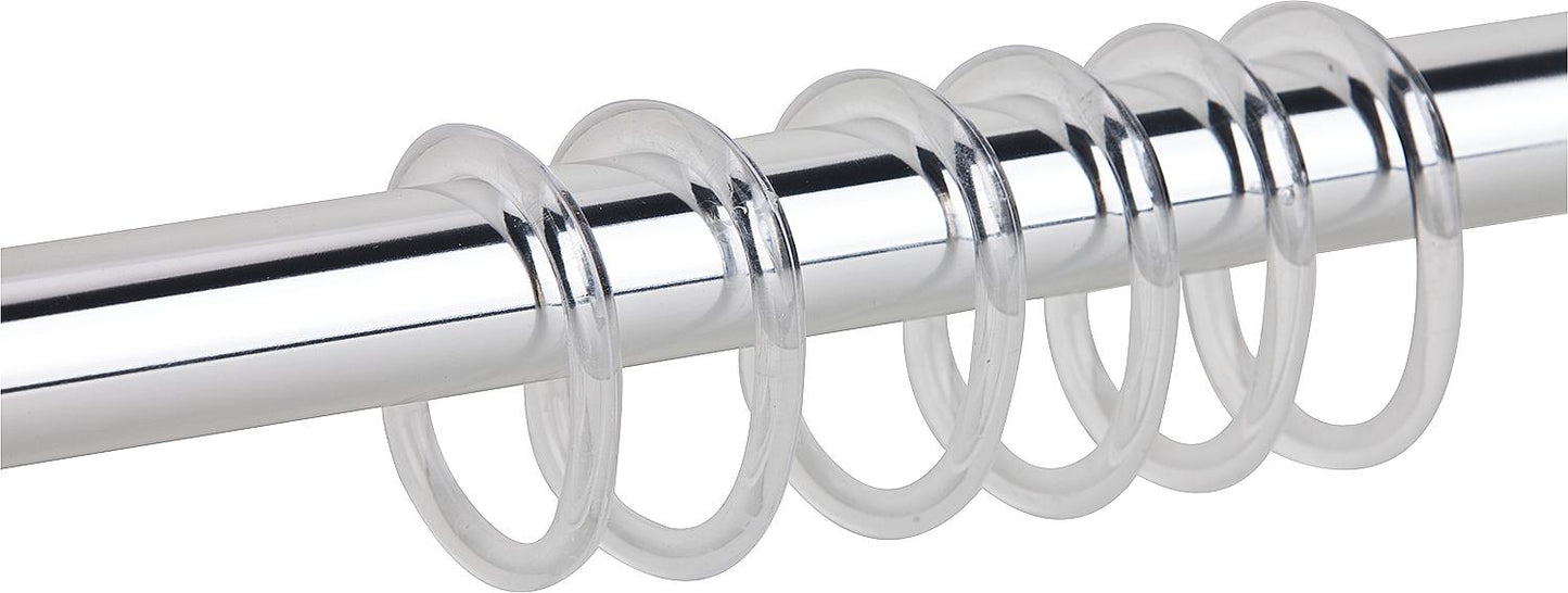 ESOM Transparent Shower Curtain Rings, Pack of 12