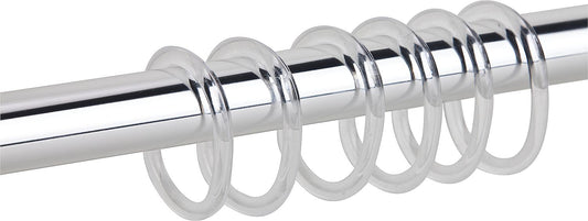 ESOM Transparent Shower Curtain Rings, Pack of 12