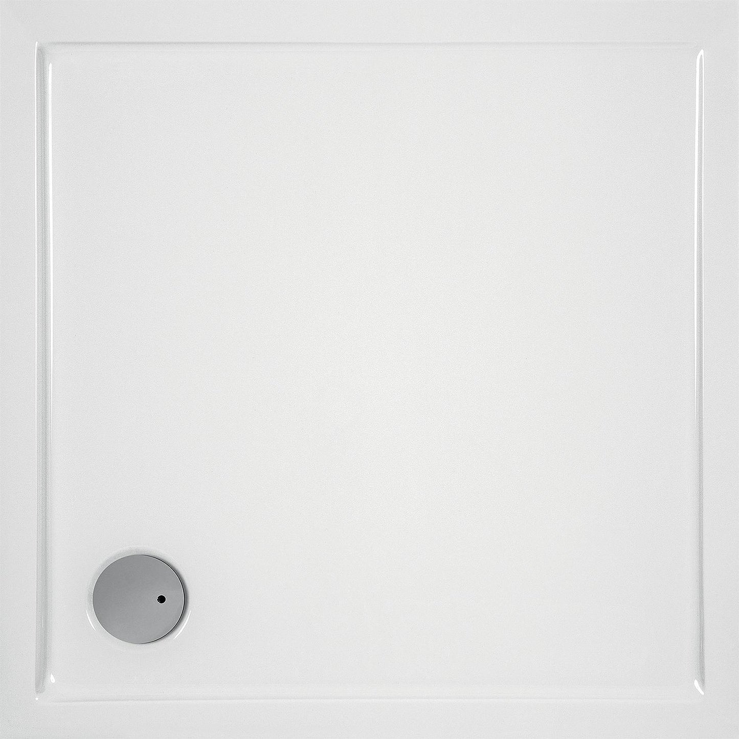 EVREN square shower tray 1000x55x1000 mm acrylic, white