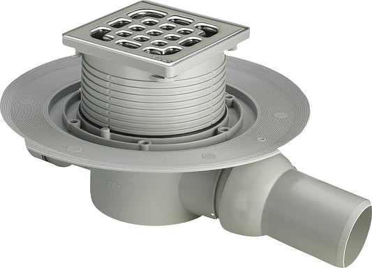 Siphon de salle de bain Viega 4935.1, diamètre nominal DN40 x DN50, en plastique gris