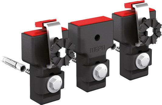 Mepa bathtub anchors for bathtub rim support