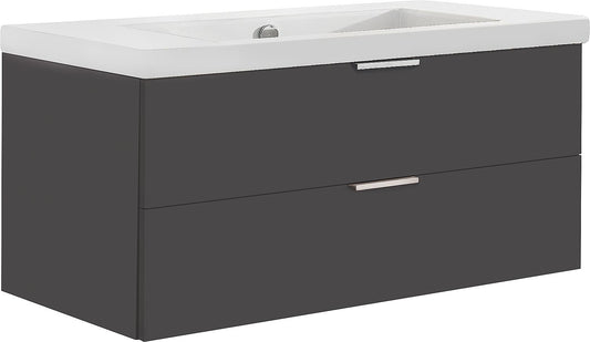 Meuble de rangement WTU+Ceramic série WT MBF anthracite brillant, 2 tiroirs, 1060 x 550 x 510 mm