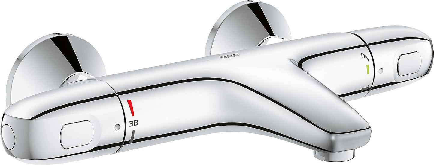 Grohe Grohtherm 1000 surface-mounted bath thermostat, 173 mm projection, chrome