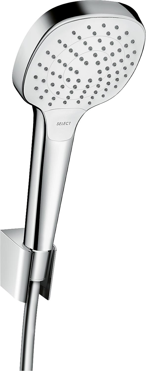 Hansgrohe Croma/Select E Vario/Porter hand shower set, 1250 mm hose, white/chrome