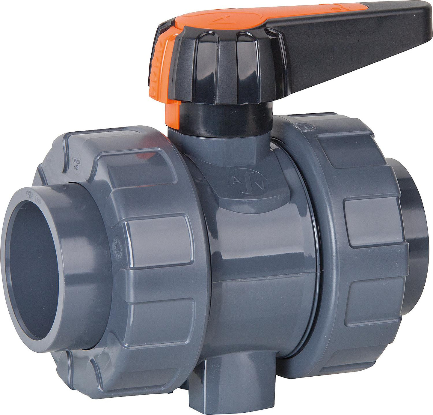 PVC-U - Solvent glue fitting ball valve 63mm with solvent weld socket on both sides