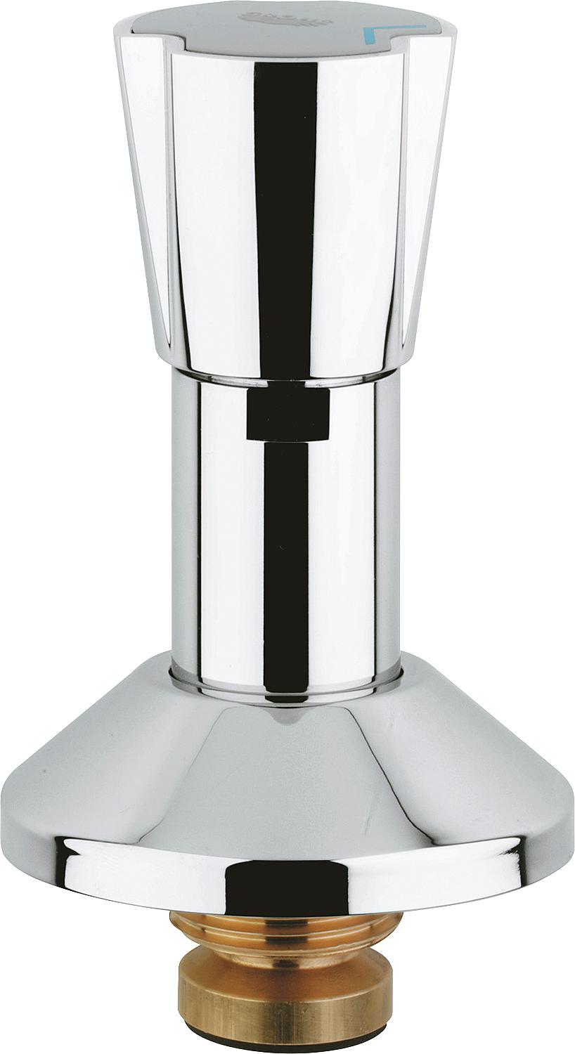 Grohe 11515 1" top part for concealed valves, triangular handle blue/red, chrome