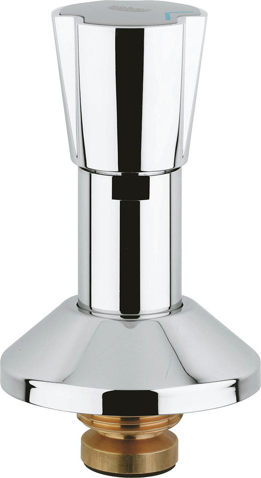 Grohe 11515 1" top part for concealed valves, triangular handle blue/red, chrome