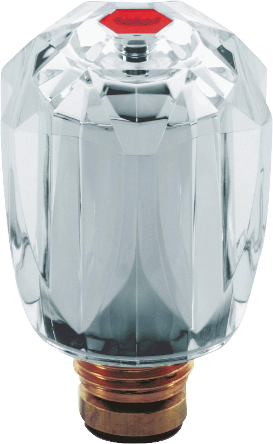 Partie supérieure Grohe 45956 avec poignée brillante, marquage rouge, 1/2", chromée