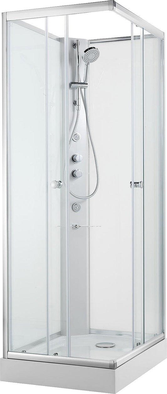 Komplettdusche Basic, 2 Schiebetüren und 2 Glas-Fixteile
