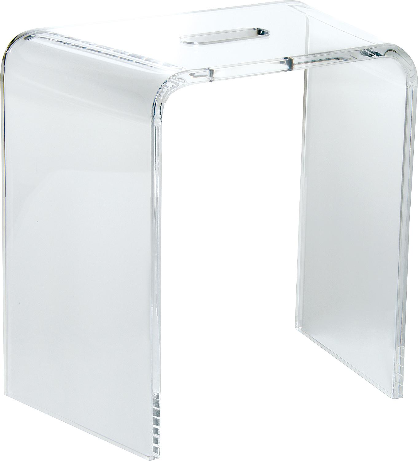 Stool made of transparent acrylic 390 x 405 x 220 mm