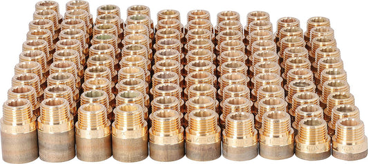 Red brass tap extension set, 100 pieces, DN15 (1/2")