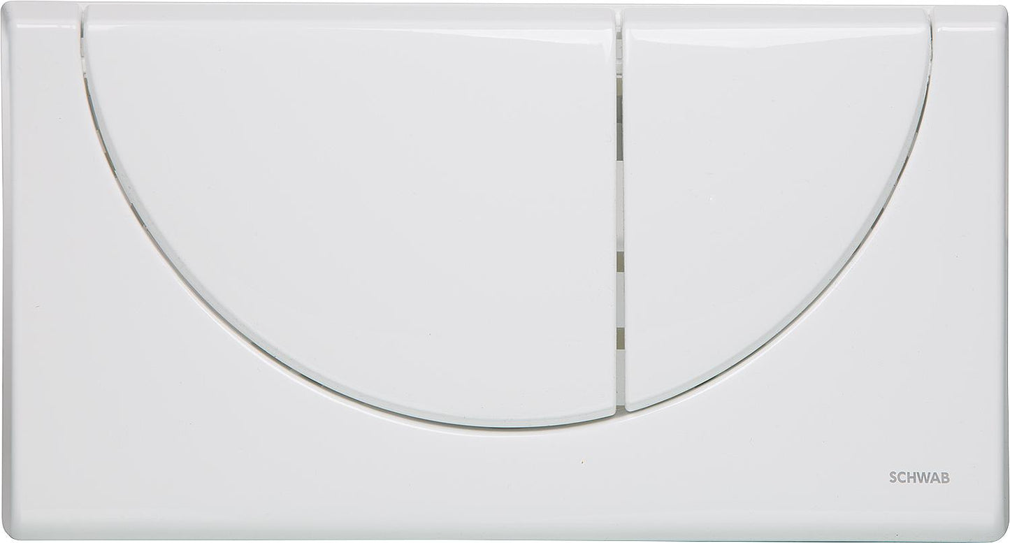 Plaque de commande à double chasse d'eau Schwab Viva, réf. 227556