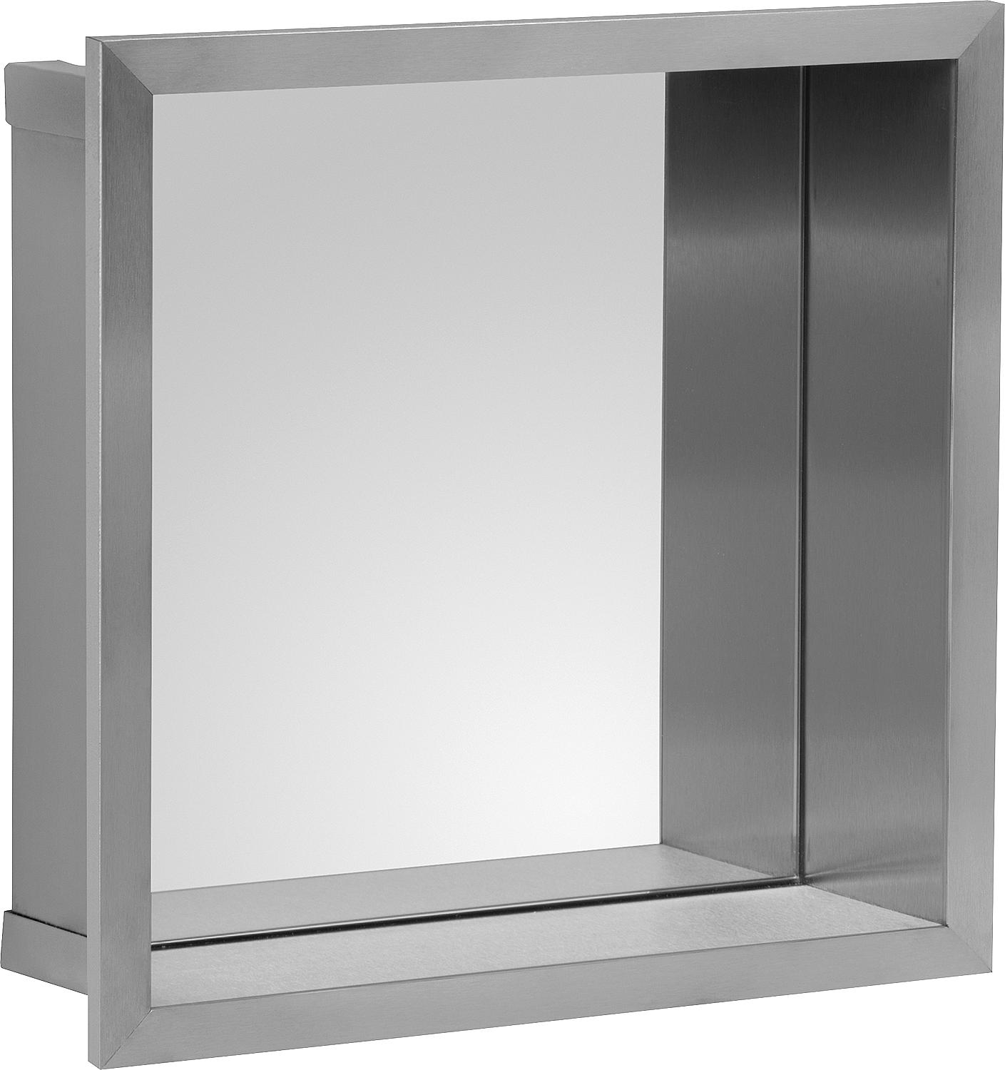 Wall niche with mirrored back panel, depth 150mm, WxH: 325x325mm