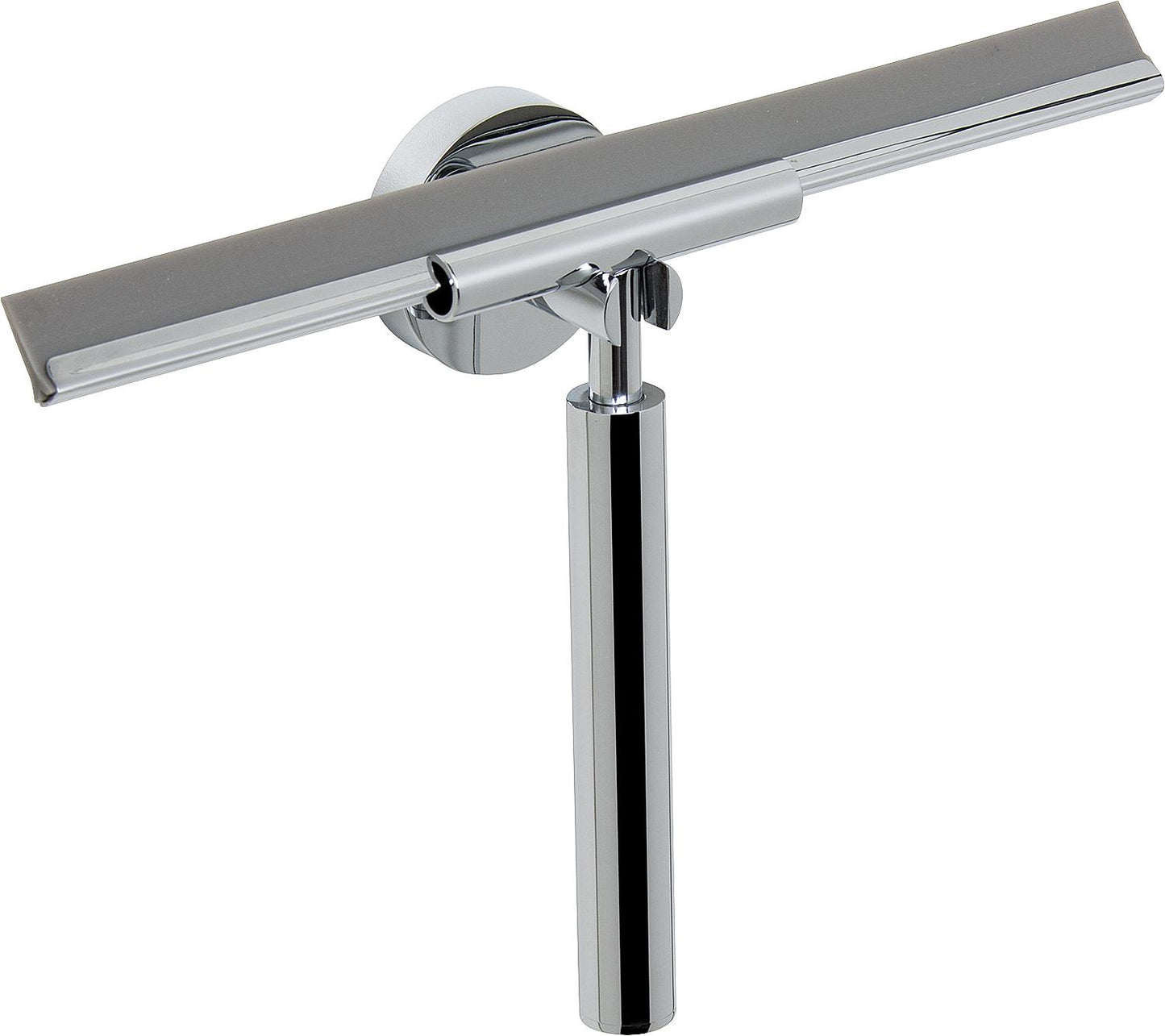 Shower squeegee with wall bracket, chrome-plated brass