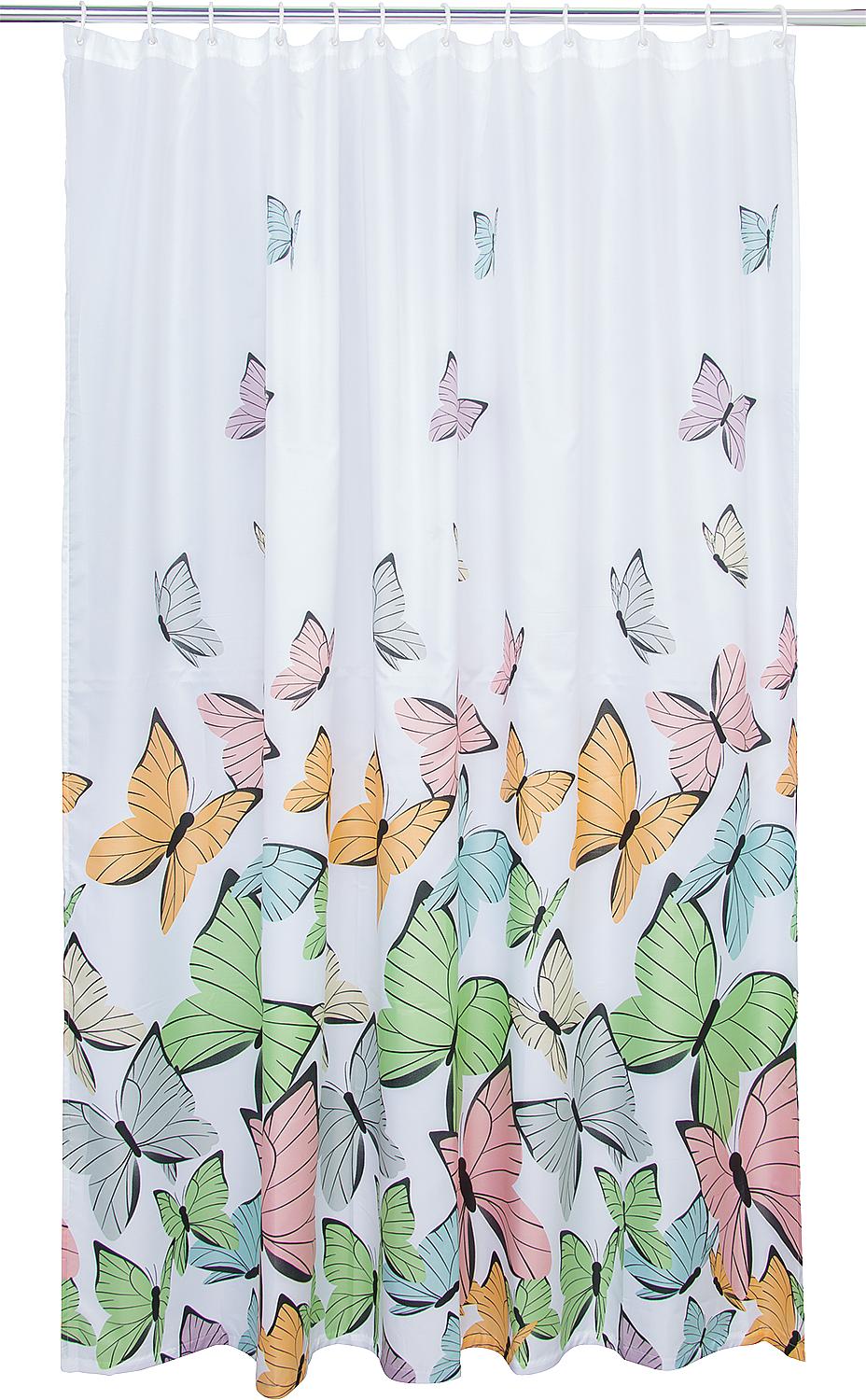 ENISA shower curtain, 100% polyester, 1800x2000 mm, 12 eyelets