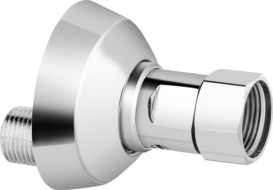 Eccentric fitting 17mm DN15 1/2" male thread x DN20 3/4" female thread, lockable, Swiss version, brass-plated.