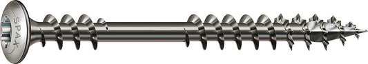 SPAX® Holzterassenschraube Fixiergewinde Edelstahl A2 mit Zierkopf und T-STAR Plus Antrieb