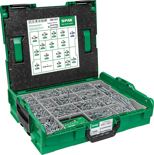SPAX WIROX screw assortment, 2453 pieces, in L-BOXX 102