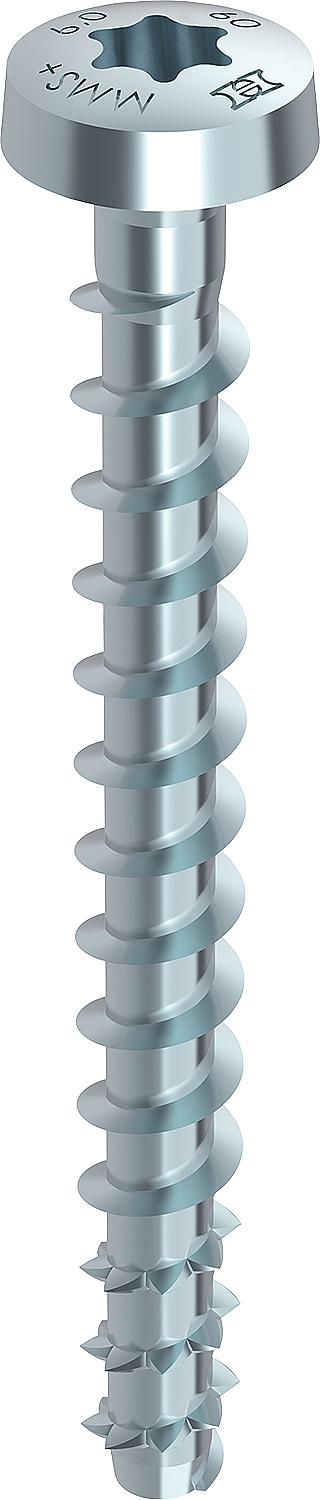 Concrete and masonry screw Heco, Multi-Monti plus with round head, Ø 7.5x60 mm, pack of 50
