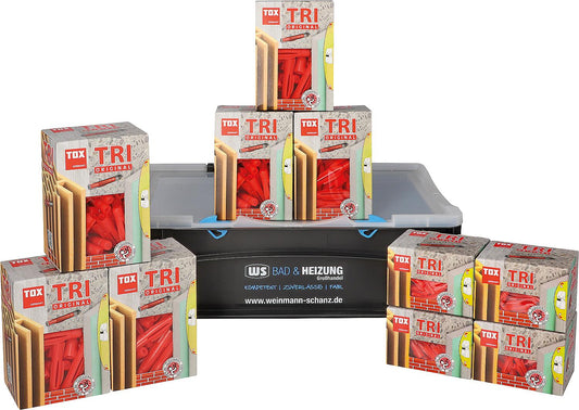 Aktions-Set Allzweckdübel TOX TRI + Gratis 1x WS Transportbox schwarz