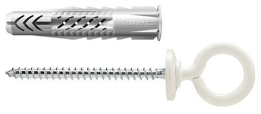 Universaldübel mit Ösenschraube UX R 8x50, weiss beschichtet VPE: 25 Stück