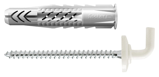 Universaldübel mit Winkelhaken UX R 8x50, weisser beschichtet VPE: 25 Stück