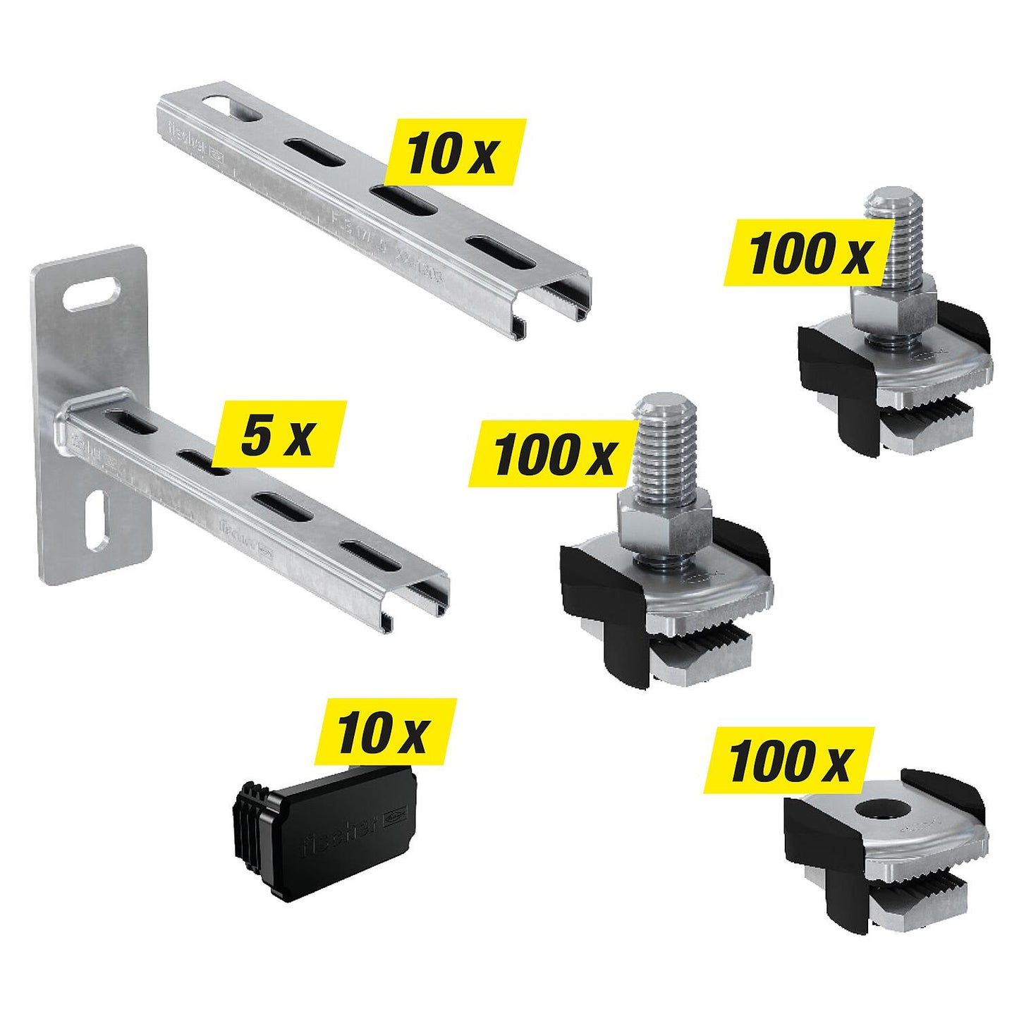 Fischer Vorteilspaket 325tlg "Montageschiene"