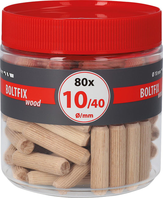 Holzdübel TOX Boltfix wood, Riffeldübel massive Buche
