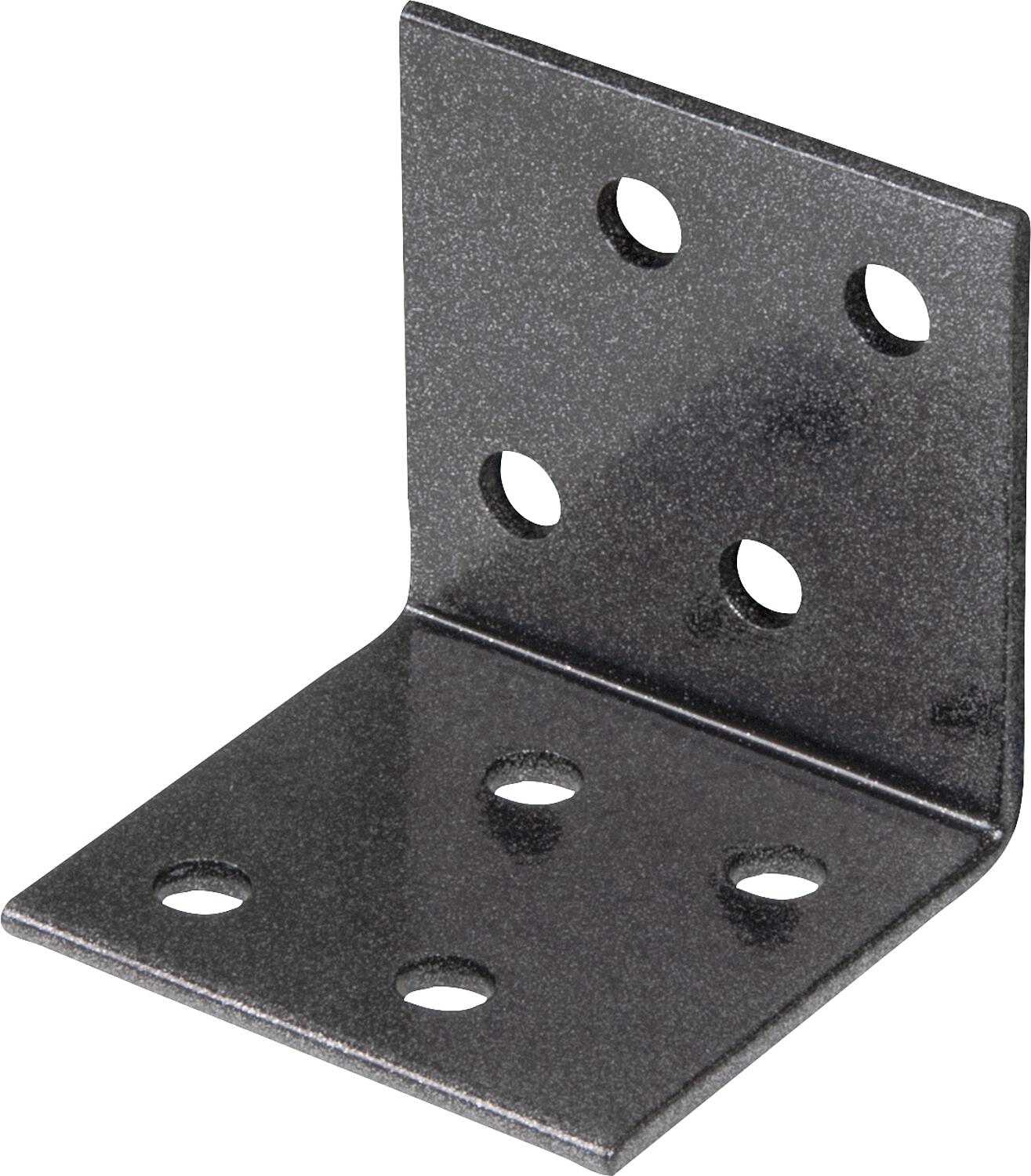 DURAVIS® angle bracket 40 x 40 x 40 mm, material: steel, sendzimir galvanized, surface: black diamond