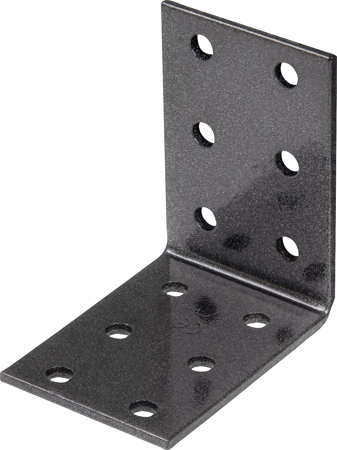 Perforated angle bracket DURAVIS® 60 x 60 x 40 mm, material: steel, sendzimir galvanized, surface: black-diamond