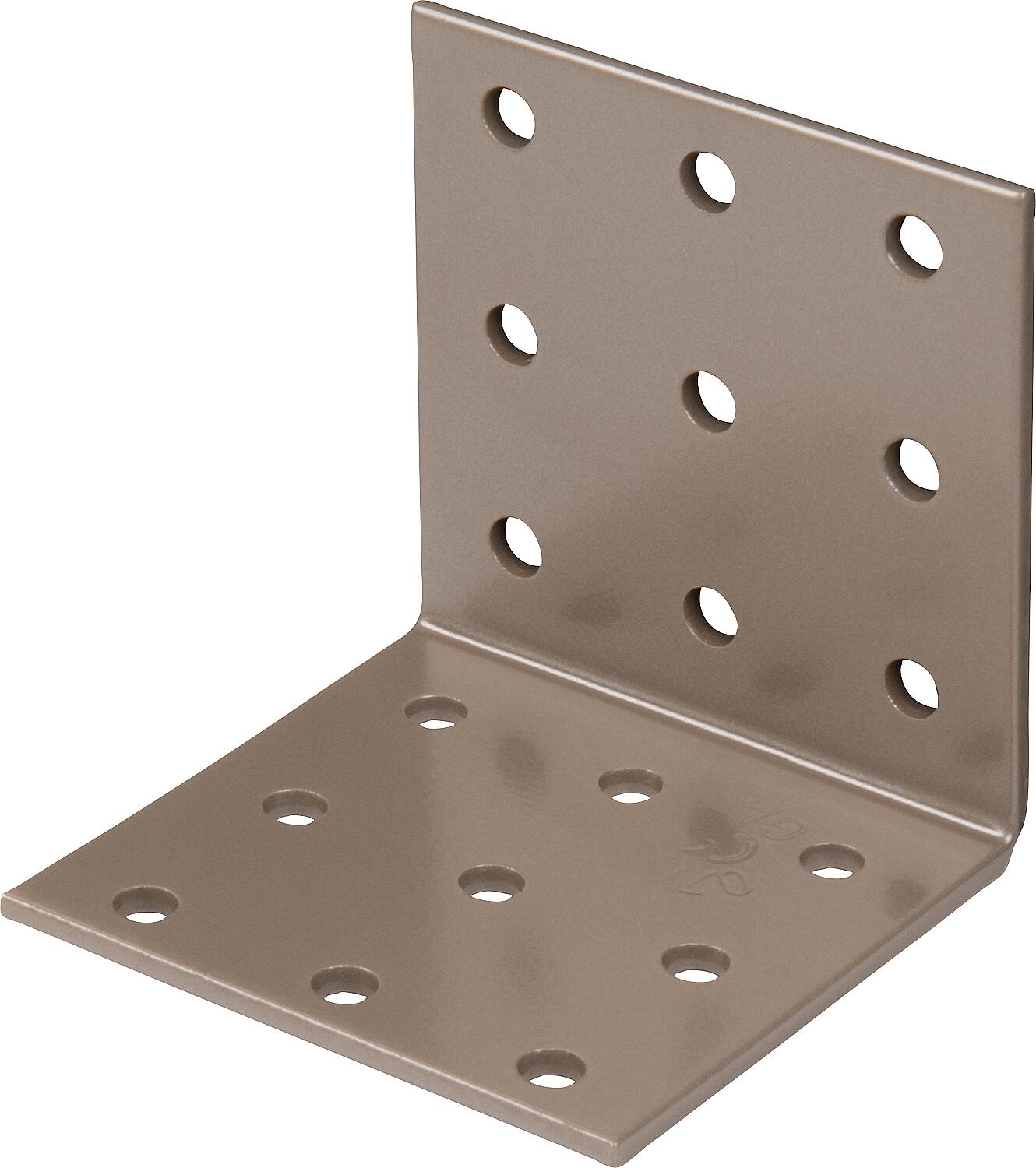 Perforated angle bracket DURAVIS® 60 x 60 x 60 mm, material: steel, sendzimir galvanized, surface: black-diamond