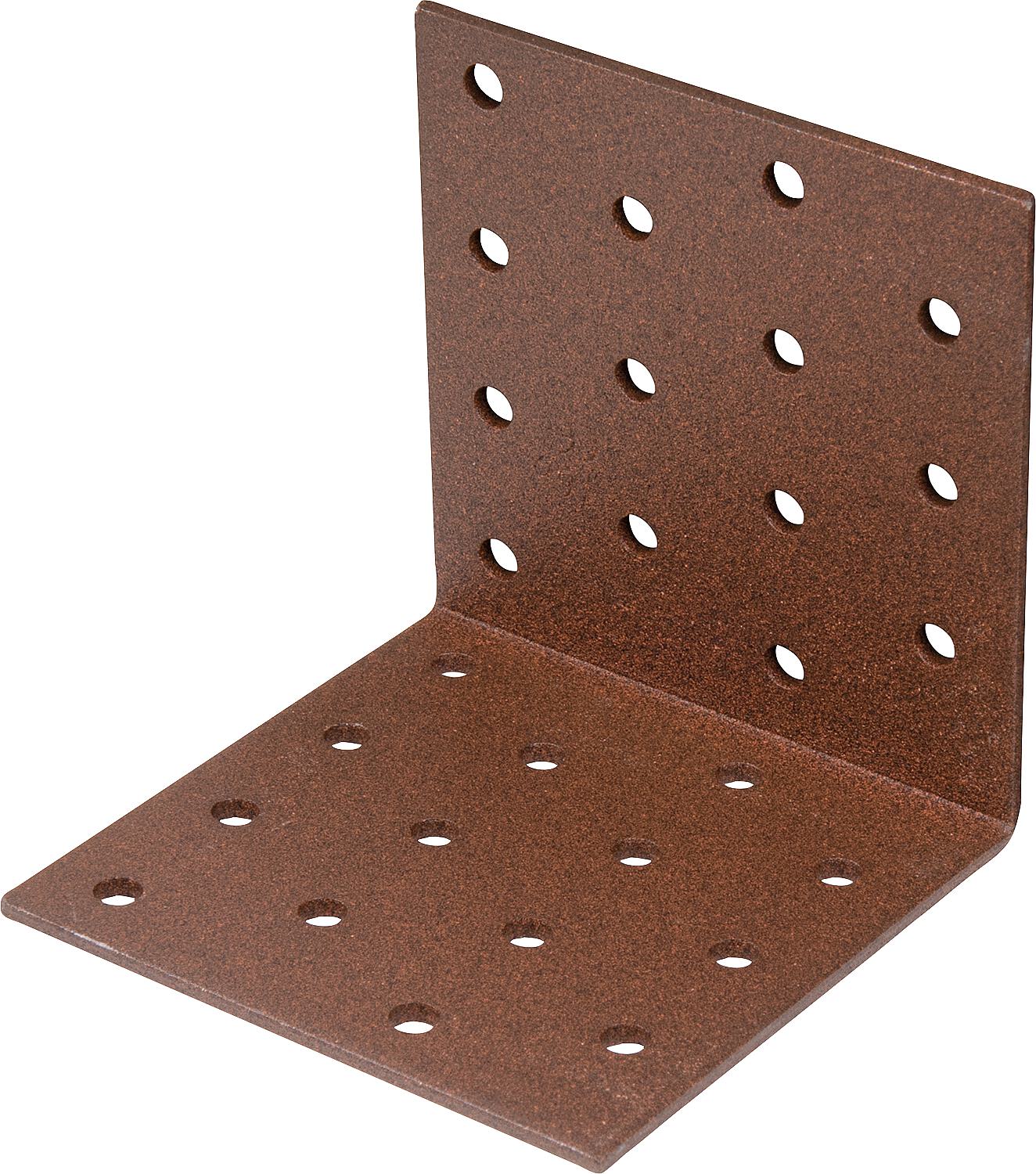 Perforated angle bracket DURAVIS® 80 x 80 x 80 mm, material: steel, sendzimir galvanized, surface: black-diamond