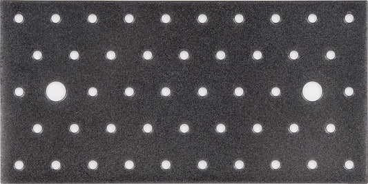 Perforated plate DURAVIS® 200 x 100 x 2 mm, material: steel, sendzimir galvanized, surface: black-diamond