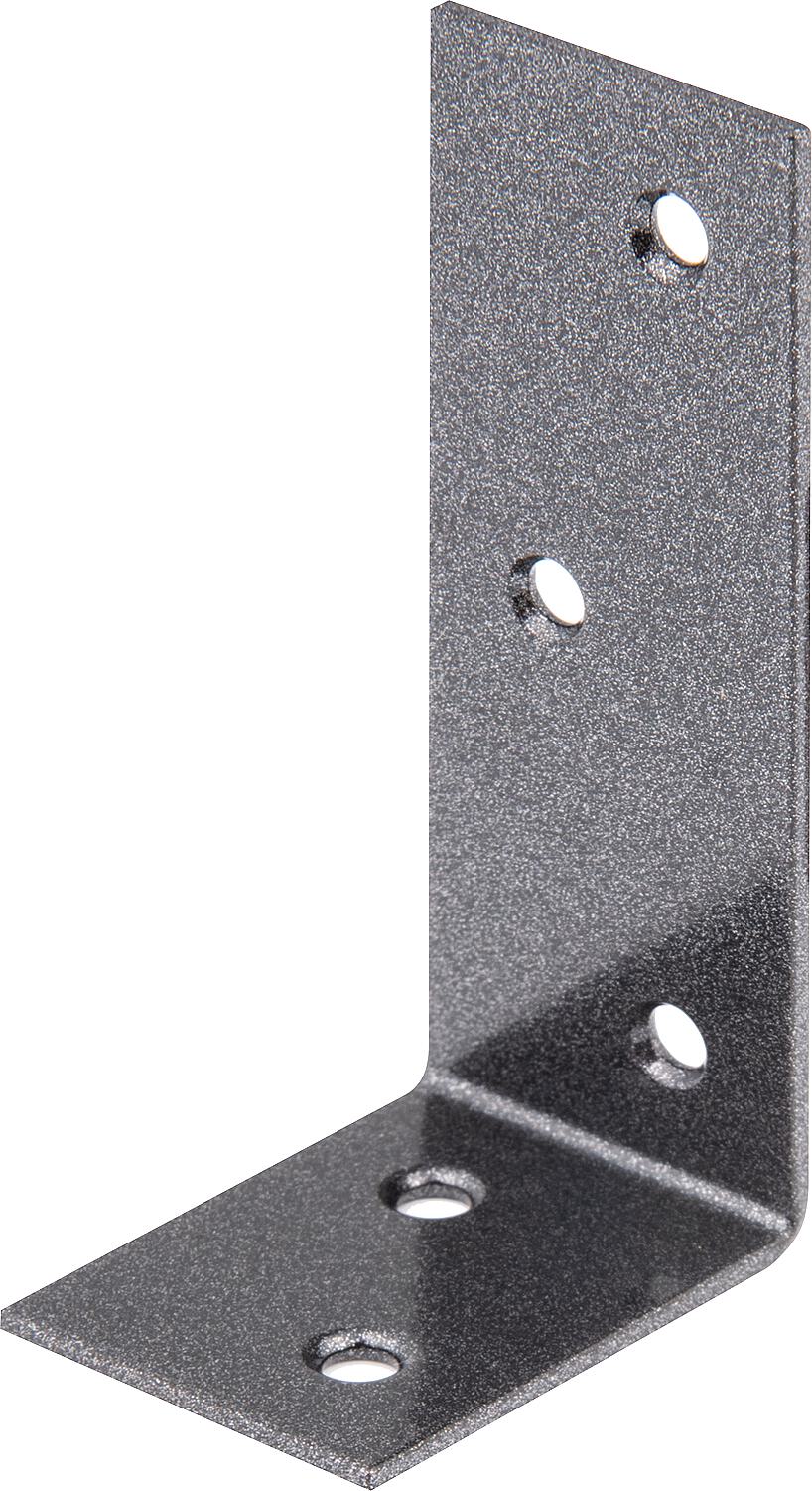 Balkenwinkel DURAVIS® 40 x 80 x 30 mm, ungleichschenklig, Material: Stahl, blau verzinkt, Oberfläche: schwarz-diamant