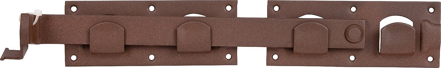 Double gate latch DURAVIS® 423 x 70 mm, material: steel, blue zinc plated, surface: black diamond