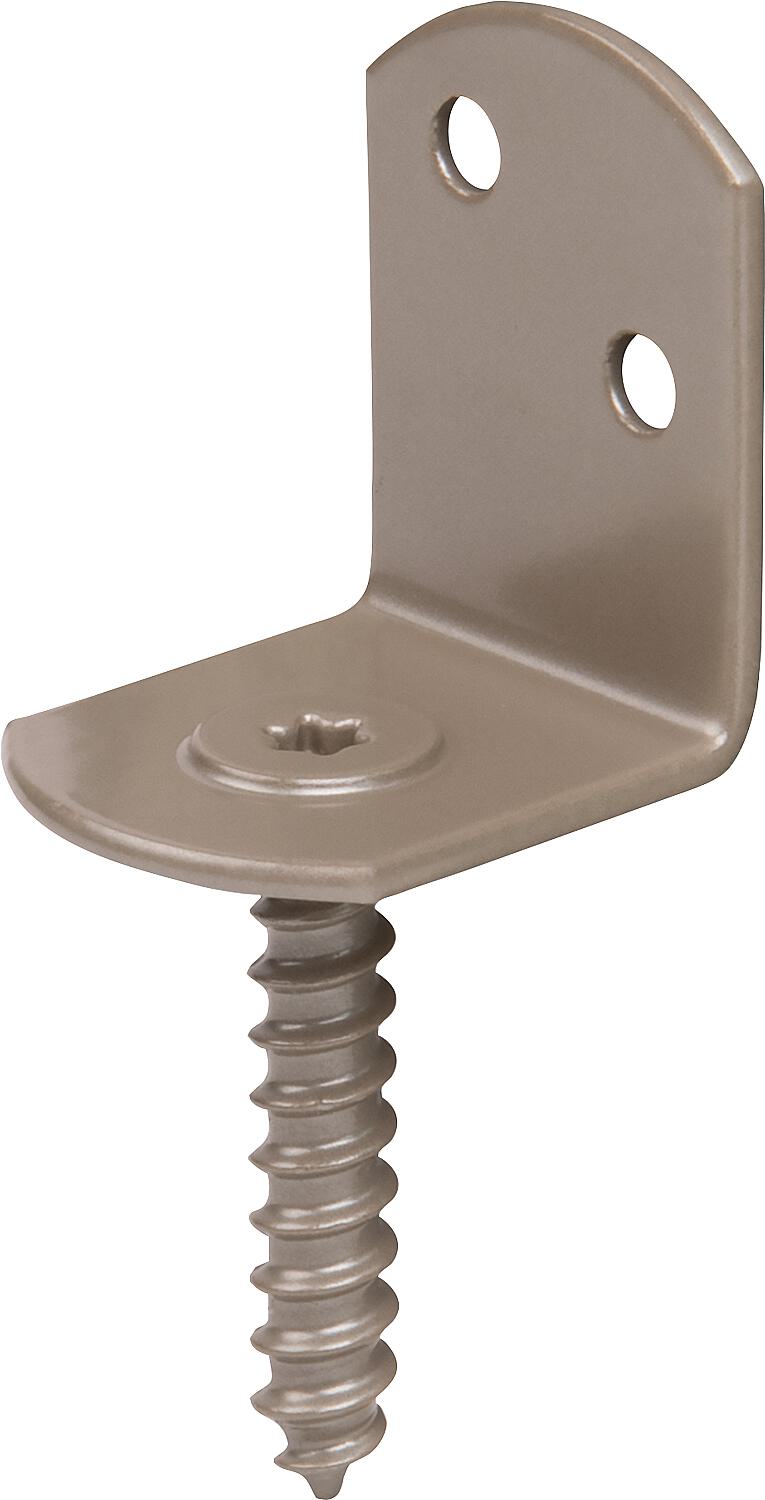 DURAVIS® L-shaped woven fence bracket, material: steel, blue zinc-plated, surface: black diamond