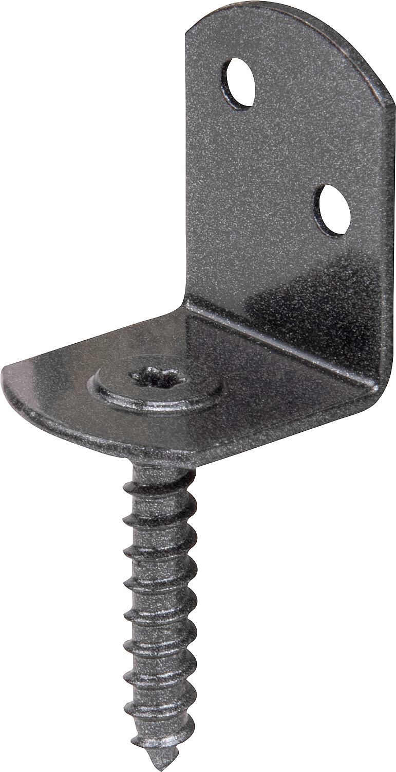 DURAVIS® L-shaped woven fence bracket, material: steel, blue zinc-plated, surface: black diamond