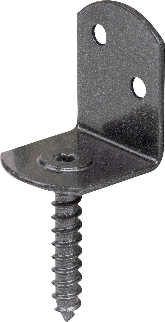 DURAVIS® L-shaped woven fence bracket, material: steel, blue zinc-plated, surface: black diamond