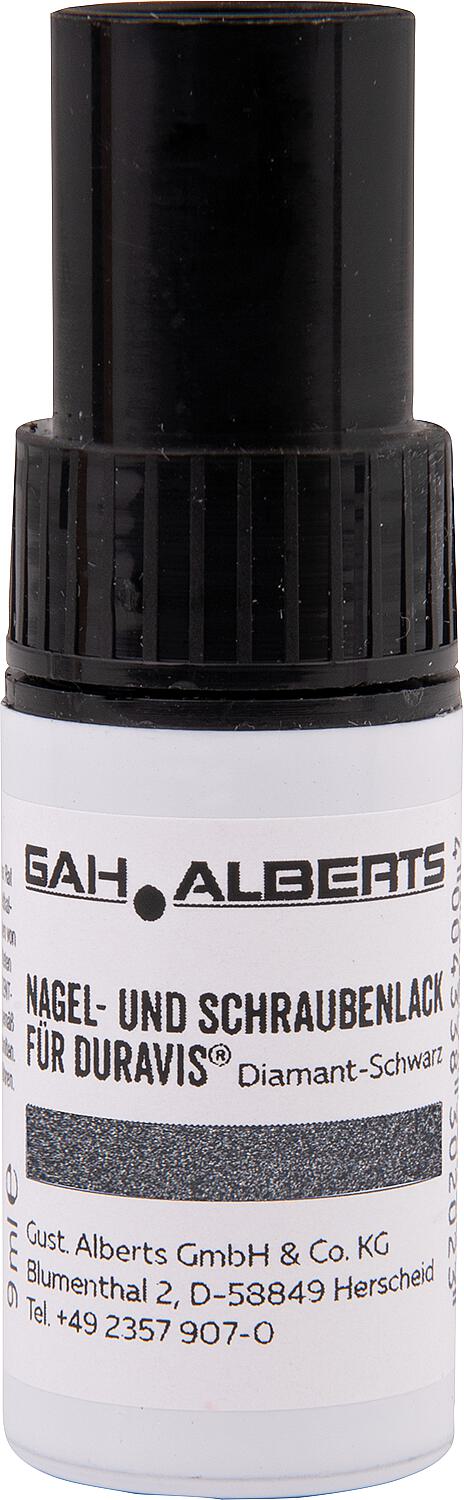 DURAVIS® nail and screw polish, color: black diamond, container: 9 ml bottle