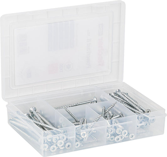 Fischer screw assortment, Masterbox PowerFast II, countersunk head partial thread, Torx®, 110 pieces