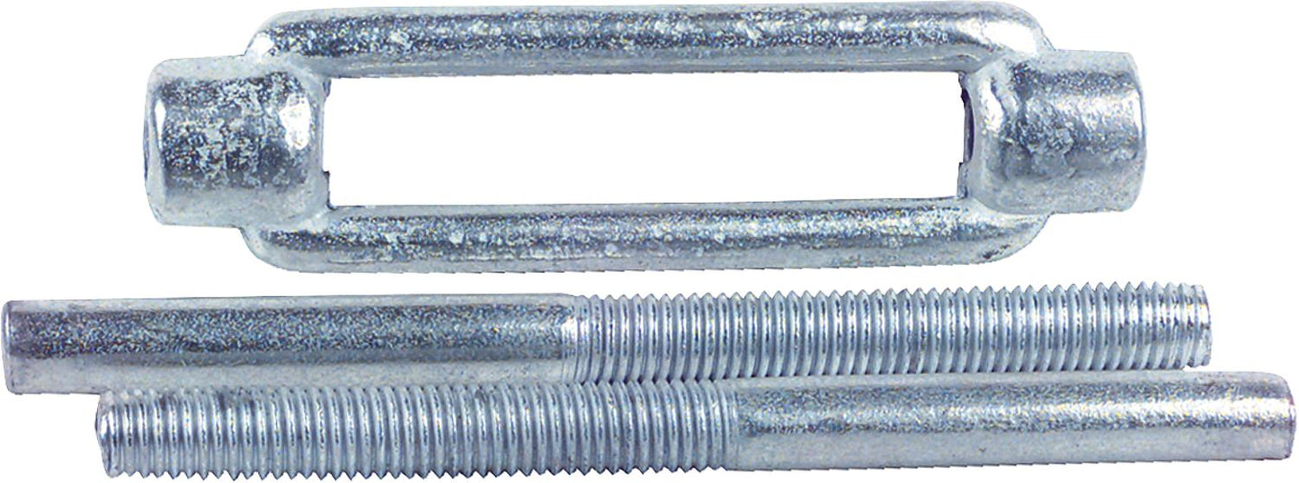 Turnbuckle nut DIN 1480 M 12 with 2 weld ends, zinc plated