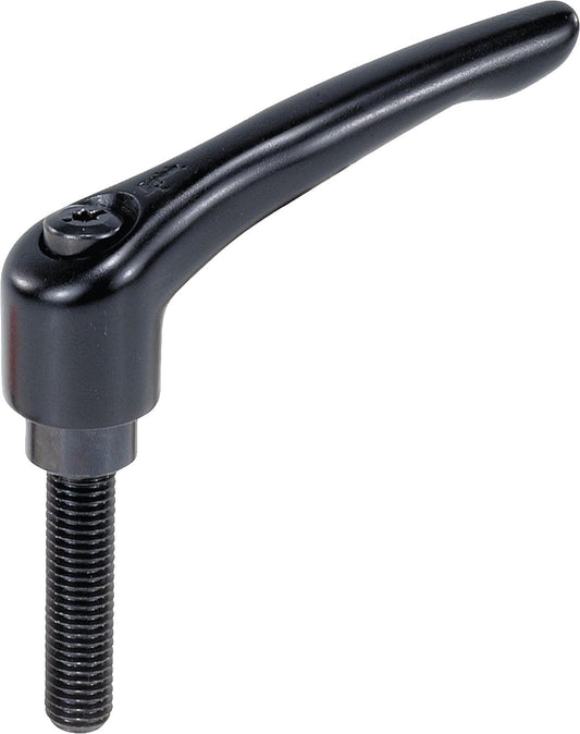 Klemmhebel Kipp mit Aussengewinde M 4 x 40