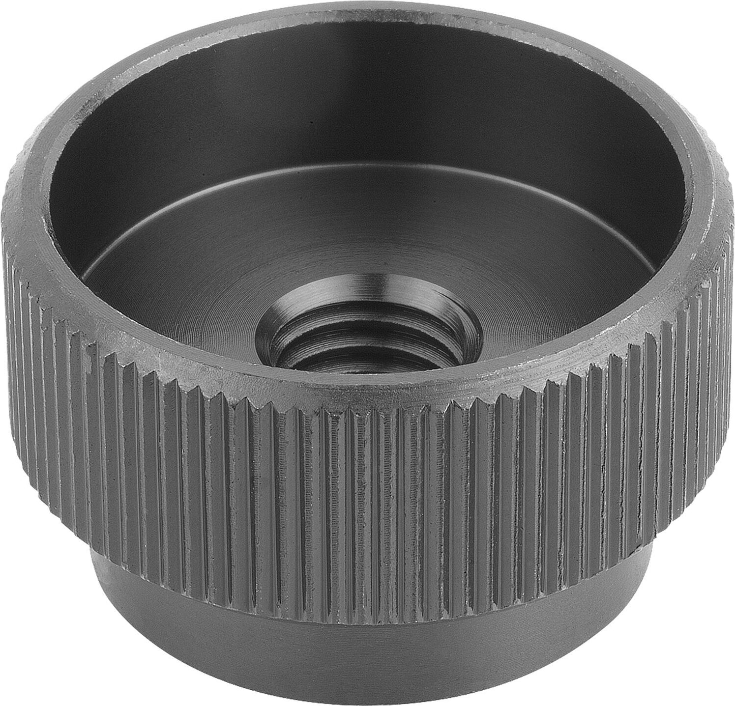 Écrous moletés de type A en acier de décolletage, brunis