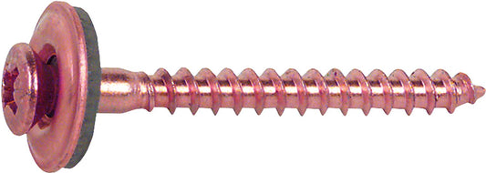 Roofing screw with EPDM sealing rubber and rosette A2 copper 4.5 x 140 VPE100