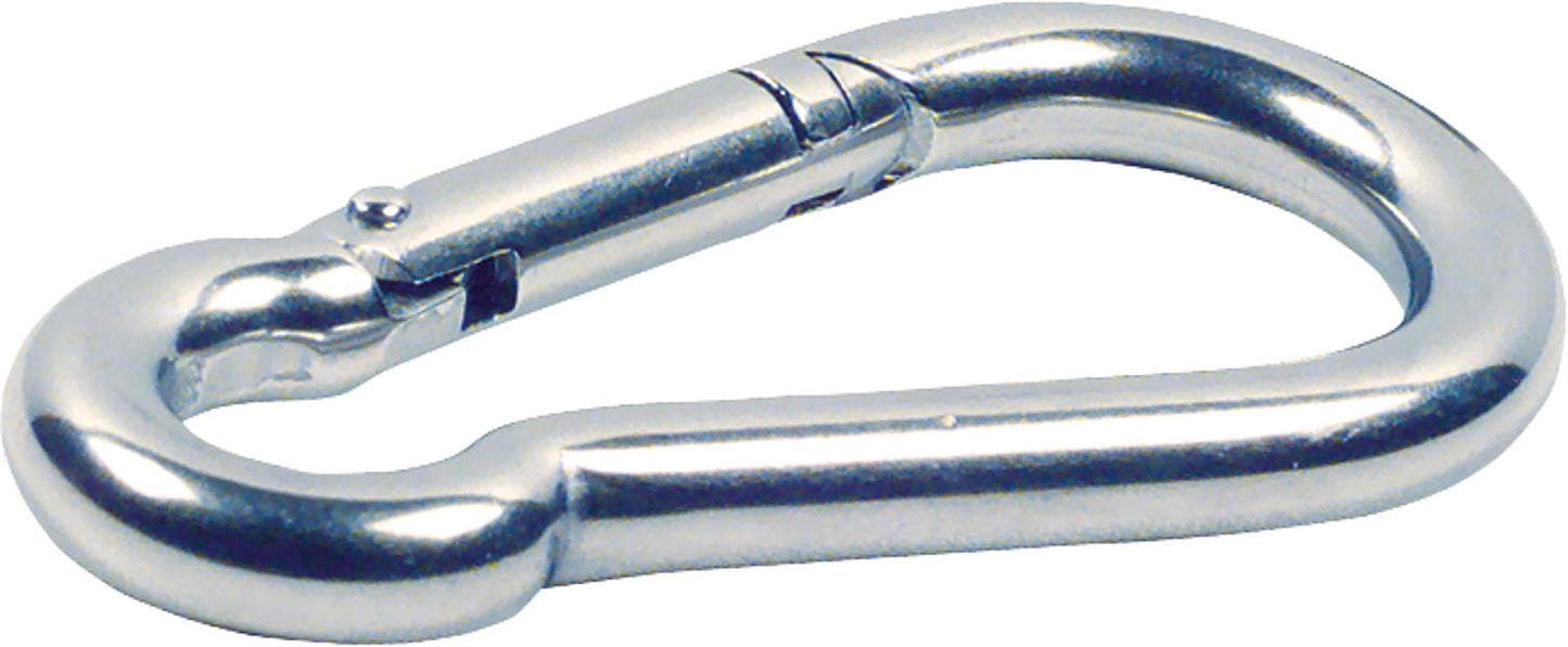 Firefighter carabiner hook, galvanized, size 100 x 10 mm, load capacity 350 kg