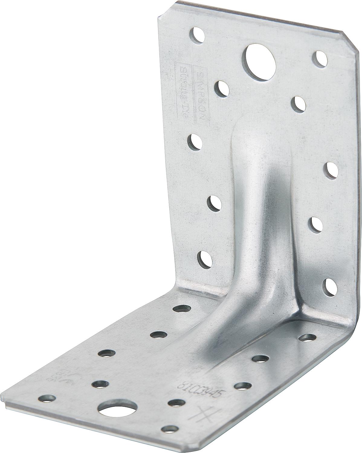 Galvanized angle bracket with rib, 170x40x95mm, 2mm thick
